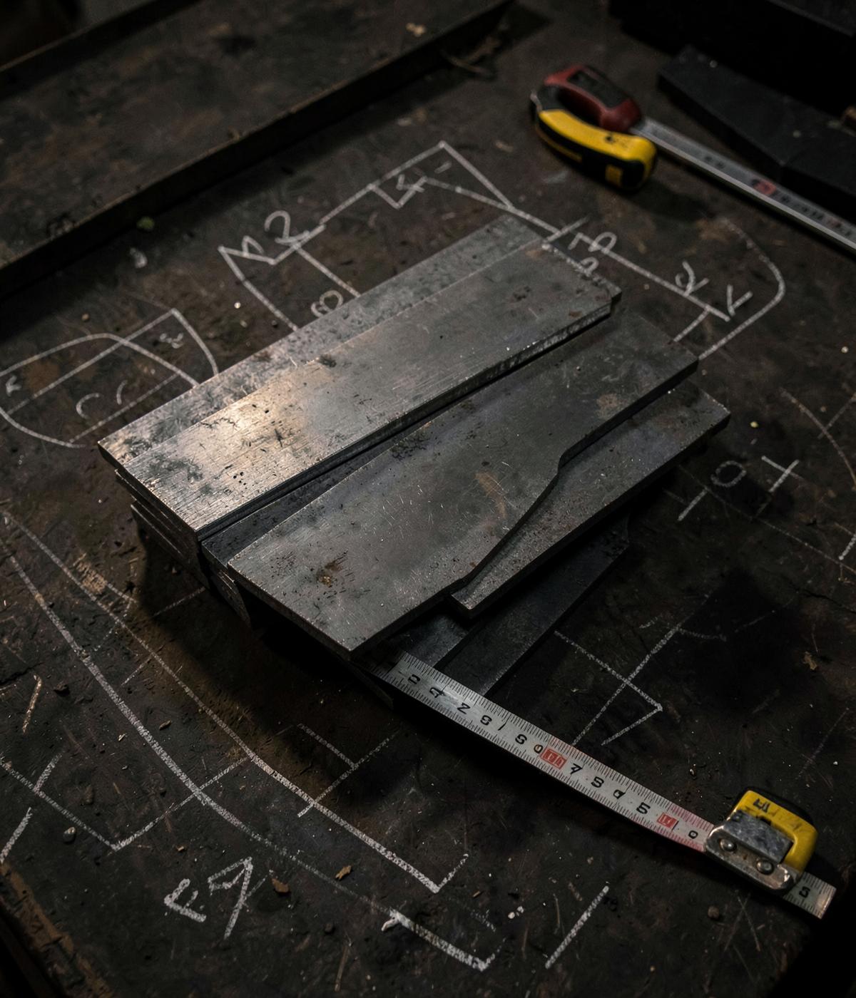 Custom ironwork in a fabrication shop
